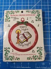 NEW Musical Cross Stitch Kit ~New Berlin Co. SILENT NIGHT HOLY NIGHT #2282