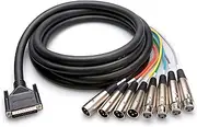 Hosa AES-803T AES/EBU DB25 to 4 x XLR3M and 4 x XLR3F Snake Cable, 3 Meter