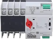 4P Dual Power Automatic Transfer Switch Changeover Switch Uninterrupted Toggle Controller Dual Electronic Power Circuit Breaker for Home Appliance AC230V Coil (125A)