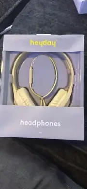 Heyday Wired On-Ear Headphones- Mist Yellow - Adjustable microphone