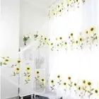 Gauze Sunflower Tulle Curtain Elegant Transparent Curtain Home Decoration
