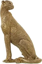 [Alexandra House Living] Decorative Figure Gold Plastic Cheetah 28 x 28 x 41 cm