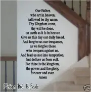 THE LORDS PRAYER - vinyl wall decal - BIBLE SCRIPTURE