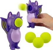 Hog Wild Halloween Bat Ball Popper Toy - Includes 4 Soft Foam Balls - Squeeze Air Powered Balls Up to 20 Feet - Launcher Safe for Indoor/Outdoor Play