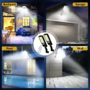 Solar Motion Sensor Light Outdoor Garden Yard Street Flood Down Lamp Wall LED