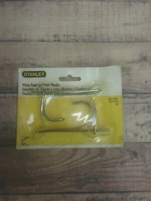 57-7327 Stanley Brass Wire Coat and Hat Hook