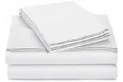 Alliance Easywash White Queen Bed Sheet Set