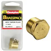 Champion Brass Pack Hex Taper Plug HC53, 1/2"