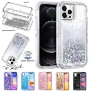 For Apple iPhone 14 Pro max 13 12 Moving Liquid Quicksand Dual Layer Case Cover