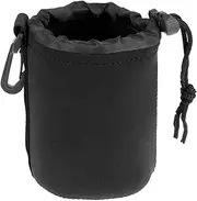 for So&ny Camera Lens Pouch Bag Neoprene Waterproof Soft Video Camera Lens Pouch Bag & for Most Digital SLR Camera(Black-M)