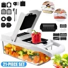 21 in 1 Vegetable Chopper Salad Fruit Mandolin Slicer Food Dicer Cutter Peeler
