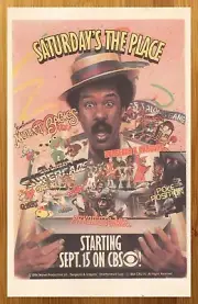 1984 CBS TV Richard Pryor's Place Print Ad/Poster Muppet Babies 80s Cartoons Art