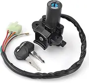 Ignition Key Switches for Kawasaki ZR400 ZZR400 ZZR600 ZXR400 ZXR750 ZX900 for Ninja ZX-9R ZX-7RR ZX-7R ZX750 Ignition Switch Seat Lock with Key Fuel Cap Ignition Barrel Key Switch(Lock)