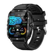 Waterproof Smartwatch for Men Android iOS Phones Smart Watch Fitness Tracker 1.96 Inch Blood Pressure Heart Rate Sport Pedometer Sleep Digital Step Activity Monitor