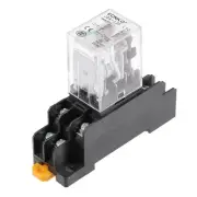JQX-13F DC 24V Coil DPDT 8Pins Green Light Electromagnetic Power Relay + socket