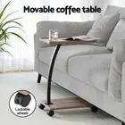 59 cm Artiss Coffee Table Snack Side Movable End Table C Shaped Under Couch Sofa