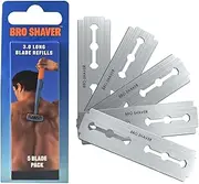 BroShaver Double-Edge Back Hair Shaver Razor Blades, Extra Long Blade Refill Compatible with BroShaver 3.0 & BroShaver 2.2 Back Hair Shavers