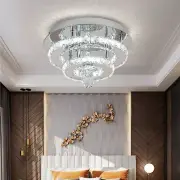 Crystal LED Ceiling Light Luxury Flush Mount Chandelier Bedroom Hanging Light