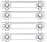 Baby Safety Cupboard Locks, 4 Packs Child Cabinets Safety Lock Baby Proofing for Toilet, Draw, Refrigerator, Ovens Transparent