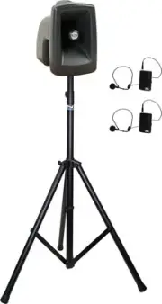 Anchor Audio MegaVox 2 Wireless PA with 2 Wireless Headworn Microphones Bundle