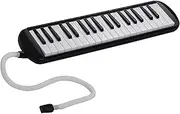 37 Keys Melodica Pianica Piano Style Keyboard Harmonica Mouth Organ with Mouthpiece Cleaning Cloth Carry Case for Beginners Musical Black One Size