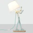 Cool Kids Desk Lamp Swing Arm Wood Adjustable Aqua Blue Fun Table Lamp Bedsid...