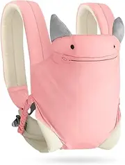 SONARIN 4-in-1 Lightweight Baby Carrier, Cotton, Breathable Baby Carrier, Ergonomic Child Carrier, Baby Carrying System for Newborns from Birth 0-36 Months, Belly Carrier, Back Carrier (Pink)