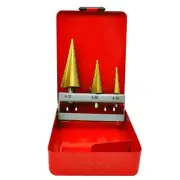 3 Piece HSS Step Drill Set for Precision Drilling