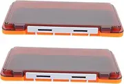 KITANDOVE 2pcs Fishing Organizer Box Portable Fly Hook Storage Container for Tackle and Accessories Durable Material for Outdoor Fishing Gear Ample Capacity for Hooks