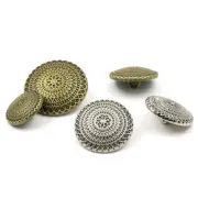 10 pcs Floral Buttons Metal Alloy Shank Button Jean Coat Sewing Craft Findings