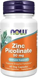 NOW Foods Zinc Picolinate 50Mg 60 Capsules (Pack Of 2)