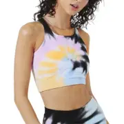 Electric & Rose Bella Bralette Sports Bra Tie Dye Athletic Yellow Blue Pink S