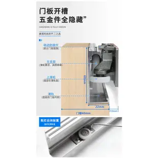 【優品 免運】隱藏式無軌道幽靈門五金配件木門平移門雙嚮緩衝推拉門隱形弔滑軌