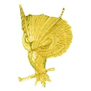 14K Gold Owl Fledgling Pendant
