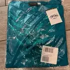 New w Tags Bob Mackie Wearable Art Feather Sequin Embroidered Top Teal X-Large
