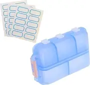 WOFASHPURET Portable Pill Organizer with Labels Compartment Travel Pill Case for Easy Medication Storage for Purse Pocket Durable and Lightweight Design for Go Use