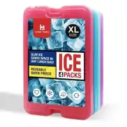 4 PCS Waterfilled Ice Box Portable FreshKeeping Cooling Cold Storage Large Capacity Picnic Camping Reusable LongLasting Slim Ice Packs