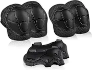 Knee and Elbow Pads for Kids Youth Skateboard Protective Gear Set with Wrist Guard for Cycling Skating Scooter Inline Skates Skiing Roller Skating Riding Sports