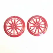 2 Pcs 3" ABS Plastic All Red Speaker Cover Grill For Car Audio DJ PA Speaker