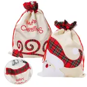 Cute 55x39CM Christmas Drawstring Bag for Candy Cards Toys Decorations