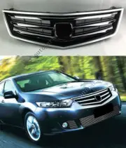 Chrome Front Bumper Middle Center Hood Grille Grill For Honda Acura TSX 2009-10