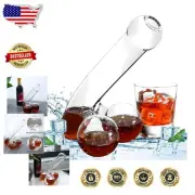 Unique Glass Wine and Whiskey Decanter - Stylish Centerpiece for Any Occasion