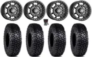 Sedona Rift 15x6 Wheels Black 30" Intersect Tires Pioneer 1000 / Talon