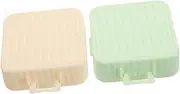 Gogogmee Elegant Square Travel Powder Puff Storage Box Powder Puff Container Decorative Office Storage for Home