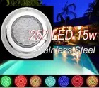 New* Stainless Steel Swimming Pool Spa Wall Mounted LED Light RemotRGB 7 Colour