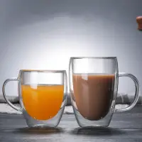 在飛比找蝦皮購物優惠-double wall glass coffee tea c