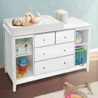 Baby Change Table Dresser Cabinet Storage Organiser Drawer Large Size White