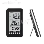 LCD Digital Thermometer Clock Indoor/Outdoor Wireless Temperature Meter Gauge ℃℉