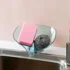 Suction Cup Faucet Storage Rack Blue/Pink/Grey Soap Drying Box Home