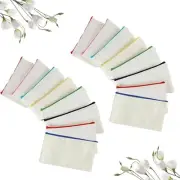 16 Pcs Blank DIY Craft Bag Canvas Zipper Pouch Bag, Canvas Pencil Case, 8 Colors